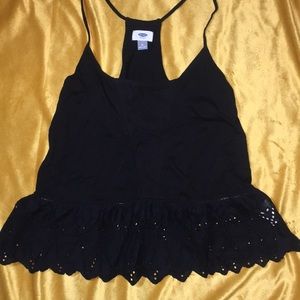 Black lace tank top